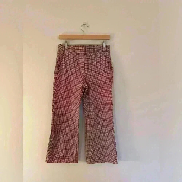 NWOT J. Crew Kick Crop Pants, Size 2 | Hayden Kick Crop Pants in Plaid - Picture 5 of 7